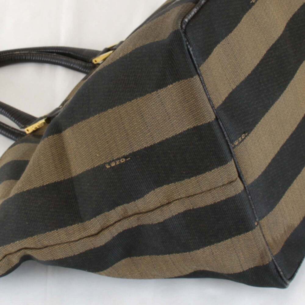 FENDI Pequin Boat-Shaped Tote Bag, Canvas, Brown, Women's - Picture 4 of 13